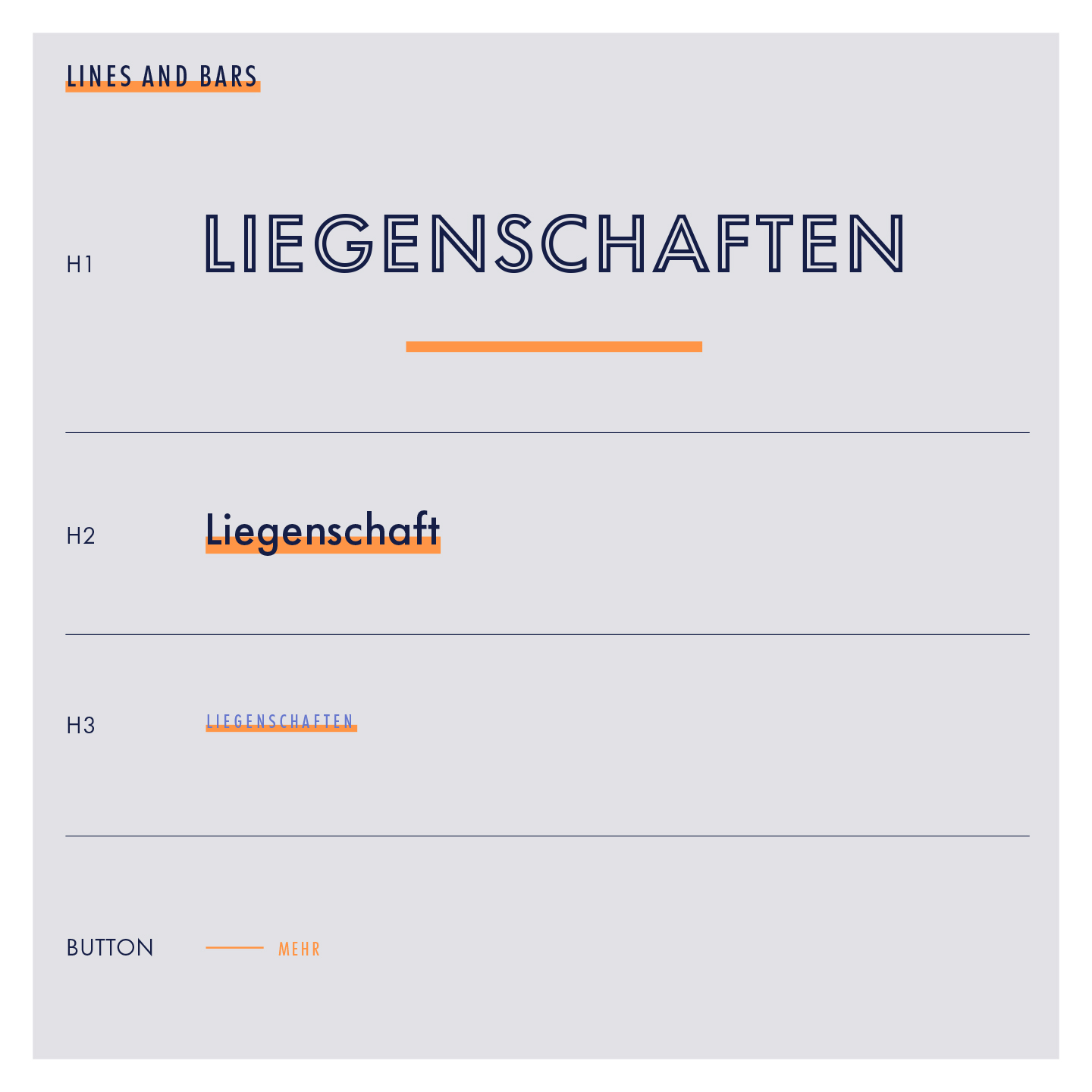 Titles and lines for the web design of WE Emmen